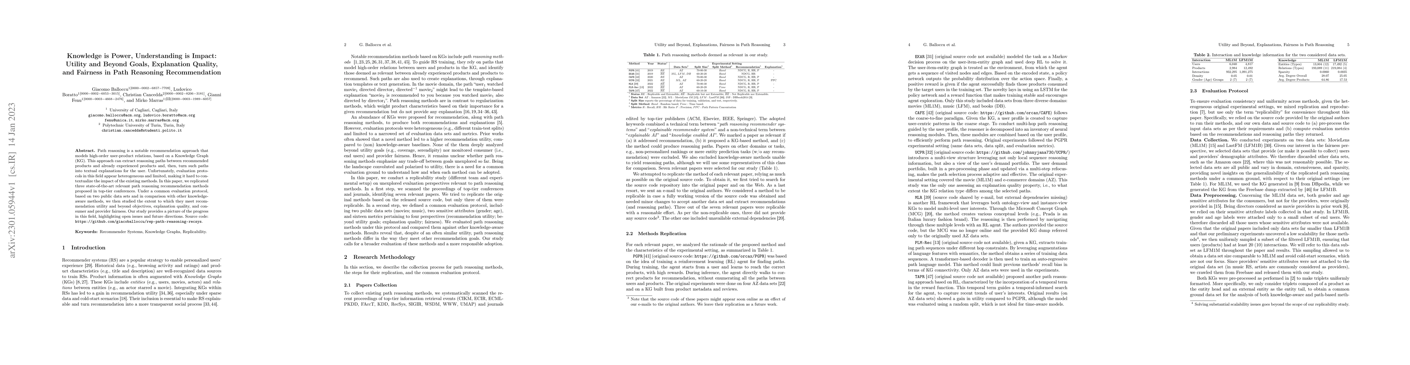 Thumbnail for Knowledge is Power, Understanding is Impact: Utility and Beyond Goals,
  Explanation Quality, and Fairness in Path Reasoning Recommendation
