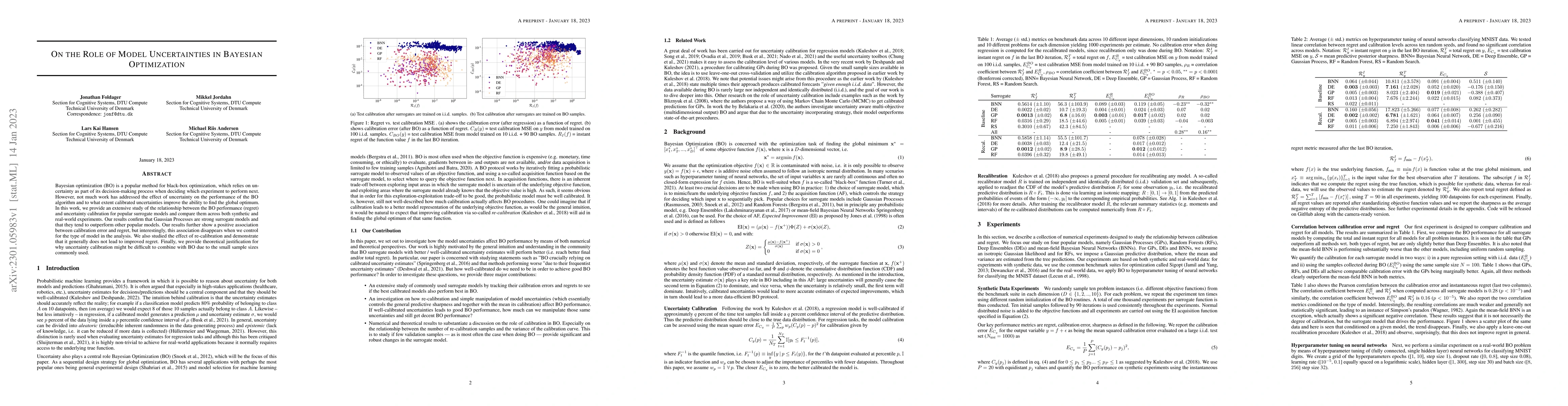 Thumbnail for On the role of Model Uncertainties in Bayesian Optimization