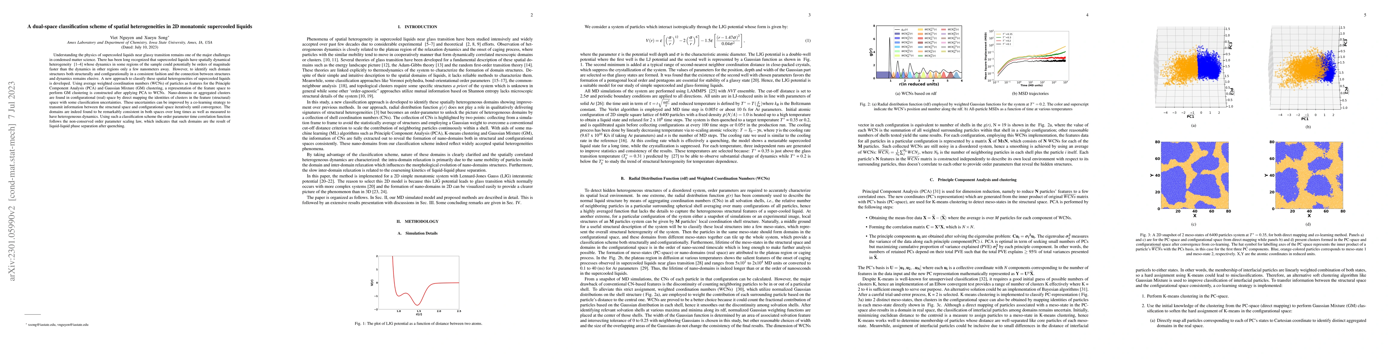Thumbnail for A dual-space classification scheme of spatial heterogeneities in 2D
  monatomic supercooled liquids
