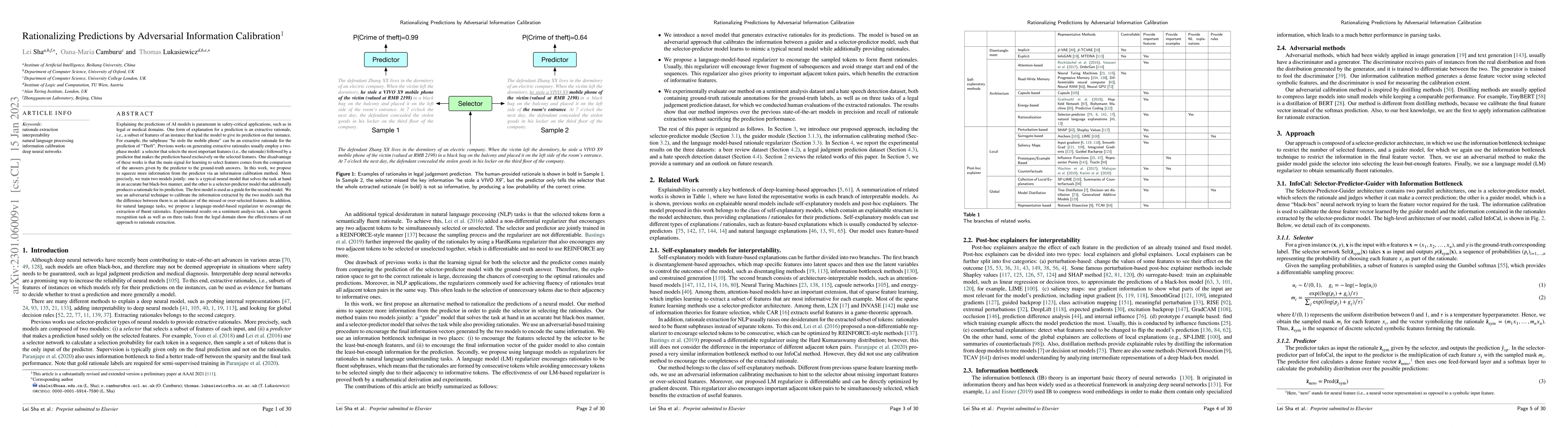 Thumbnail for Rationalizing Predictions by Adversarial Information Calibration