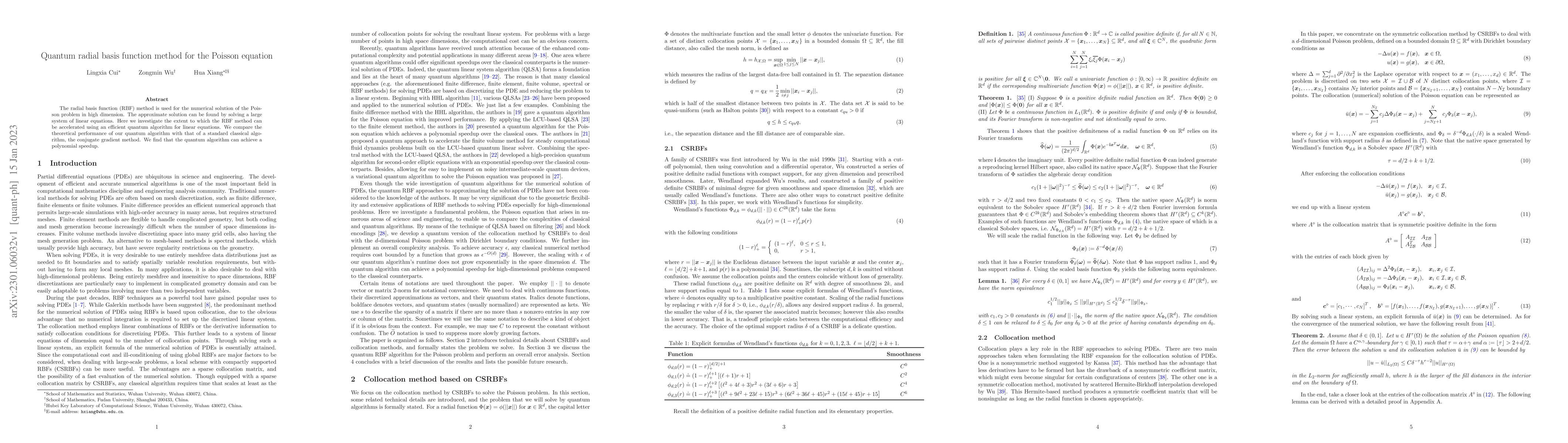 Thumbnail for Quantum radial basis function method for the Poisson equation