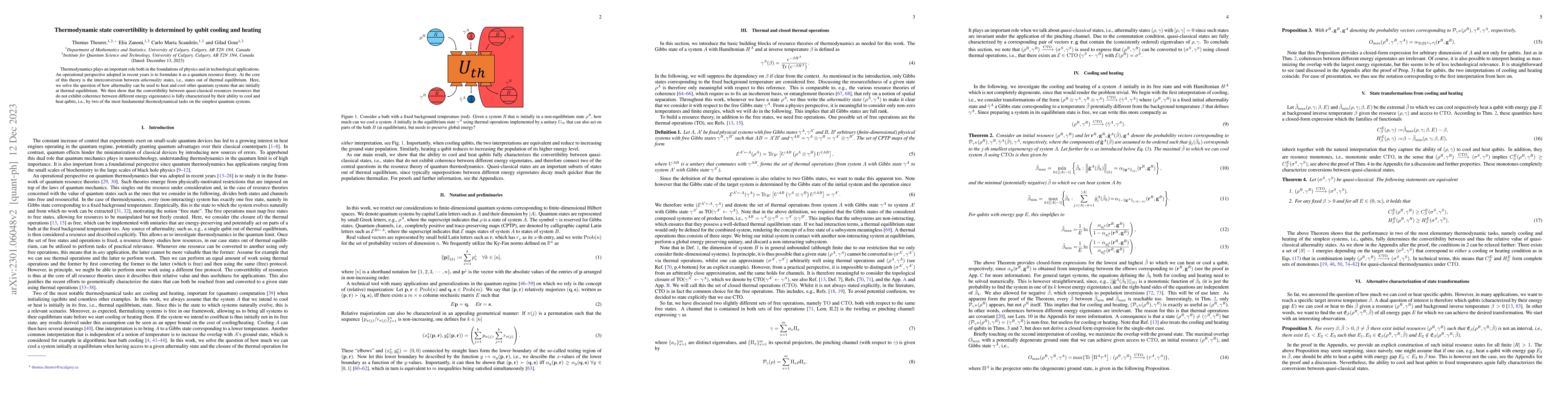 Thumbnail for Thermodynamic state convertibility is determined by qubit cooling and
  heating