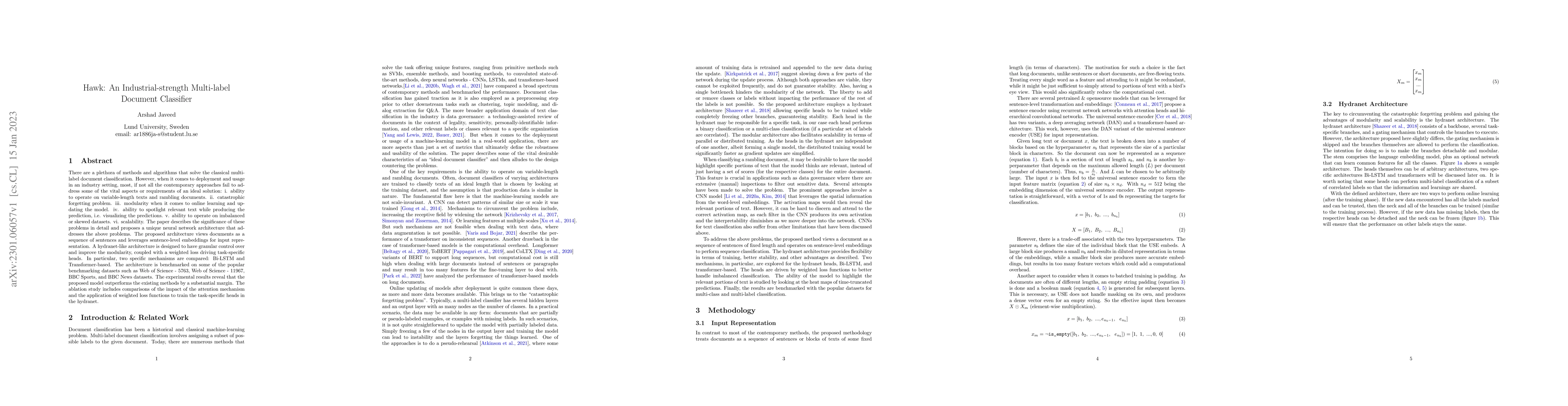 Thumbnail for Hawk: An Industrial-strength Multi-label Document Classifier