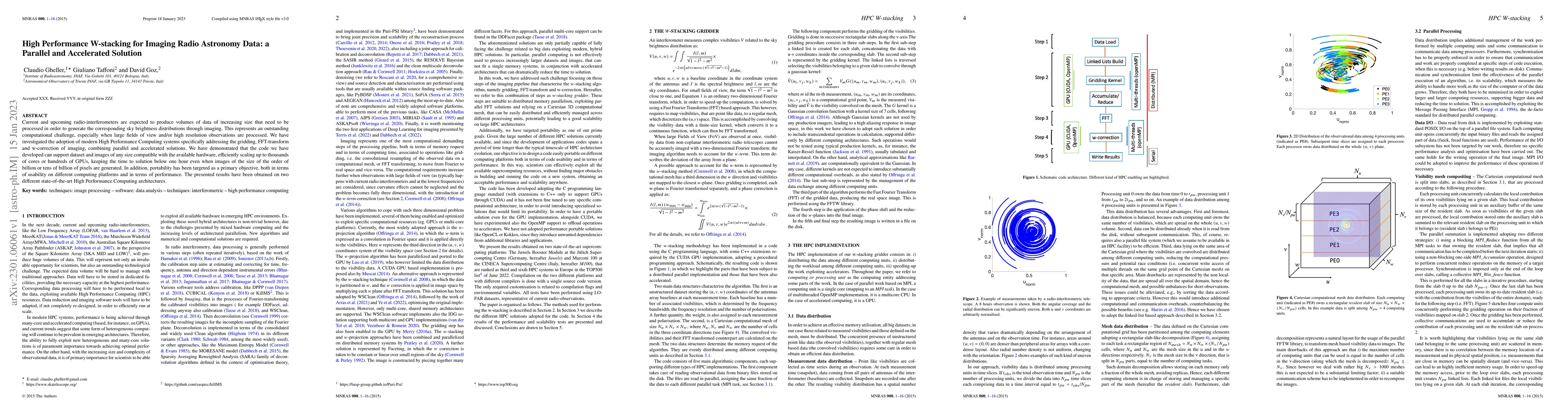 Thumbnail for High Performance W-stacking for Imaging Radio Astronomy Data: a Parallel
  and Accelerated Solution