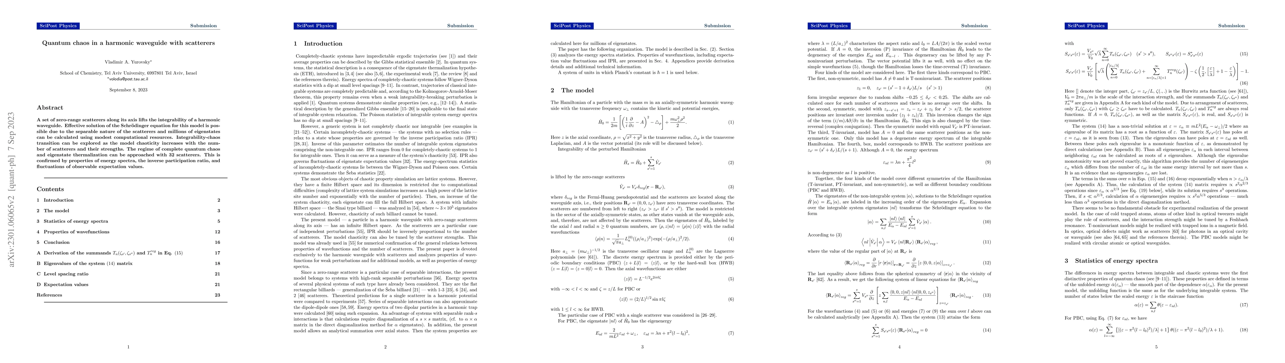 Thumbnail for Quantum chaos in a harmonic waveguide with scatterers