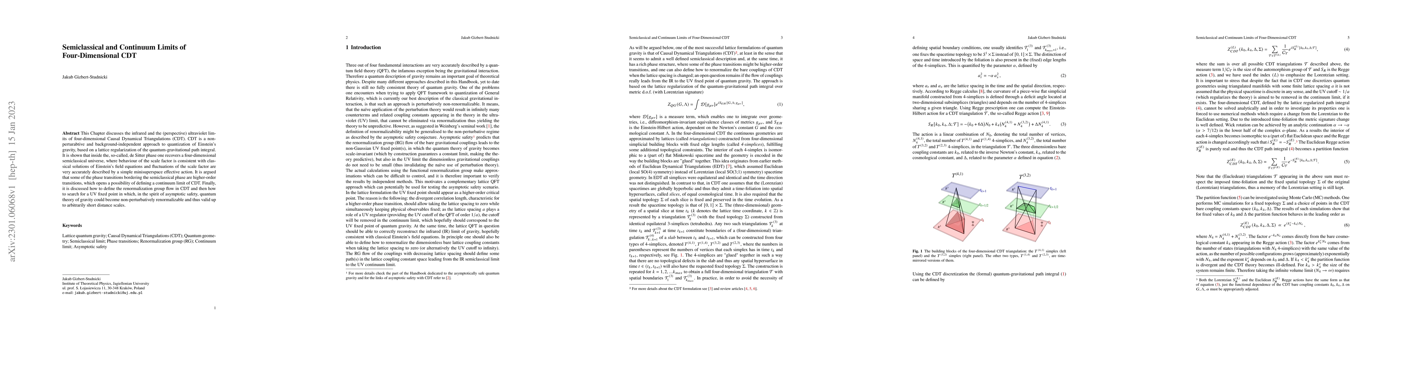 Thumbnail for Semiclassical and Continuum Limits of Four-Dimensional CDT
