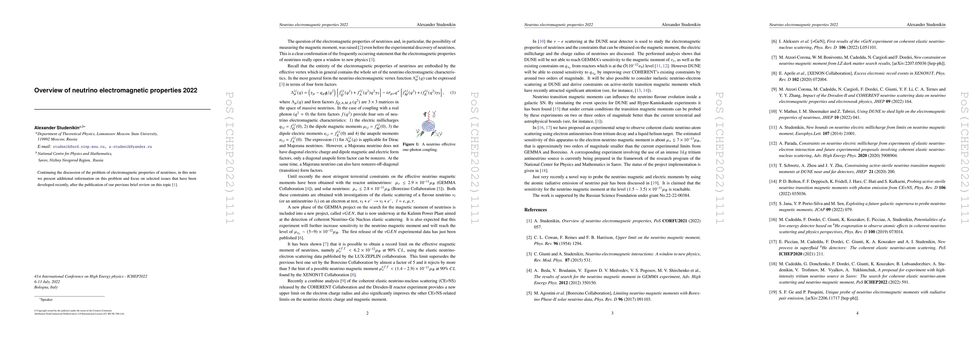 Thumbnail for Overview of neutrino electromagnetic properties 2022