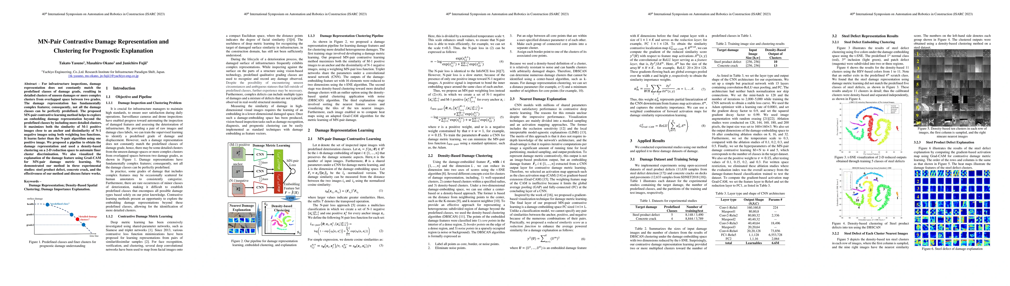 Thumbnail for MN-Pair Contrastive Damage Representation and Clustering for Prognostic
  Explanation