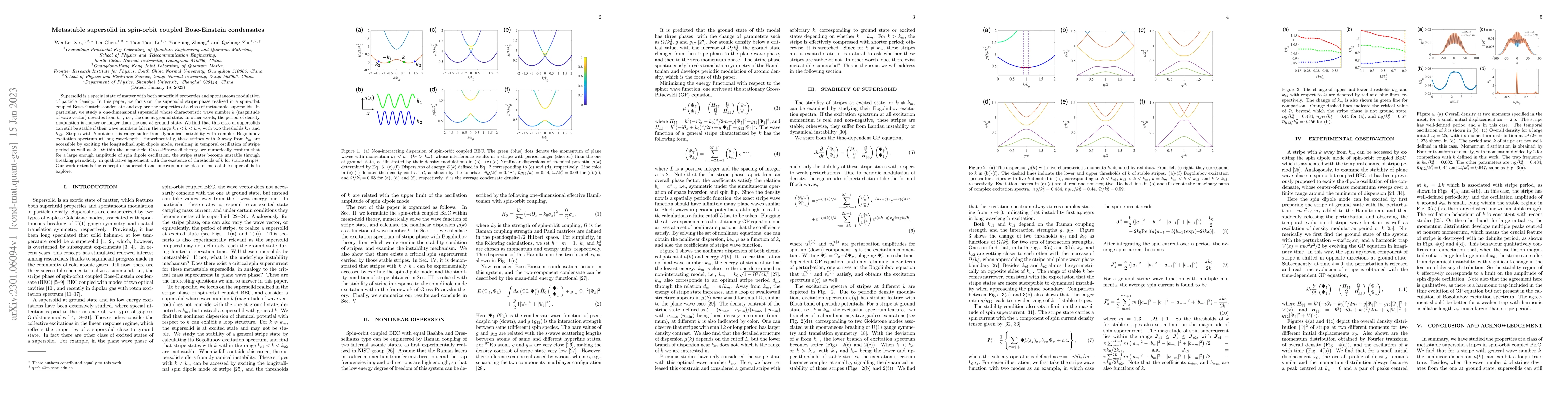 Thumbnail for Metastable supersolid in spin-orbit coupled Bose-Einstein condensates