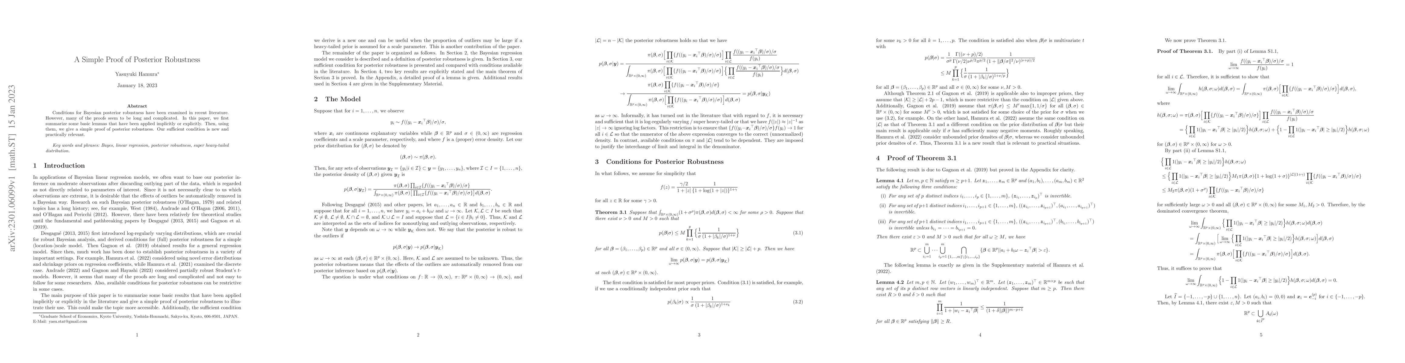 Thumbnail for A Simple Proof of Posterior Robustness