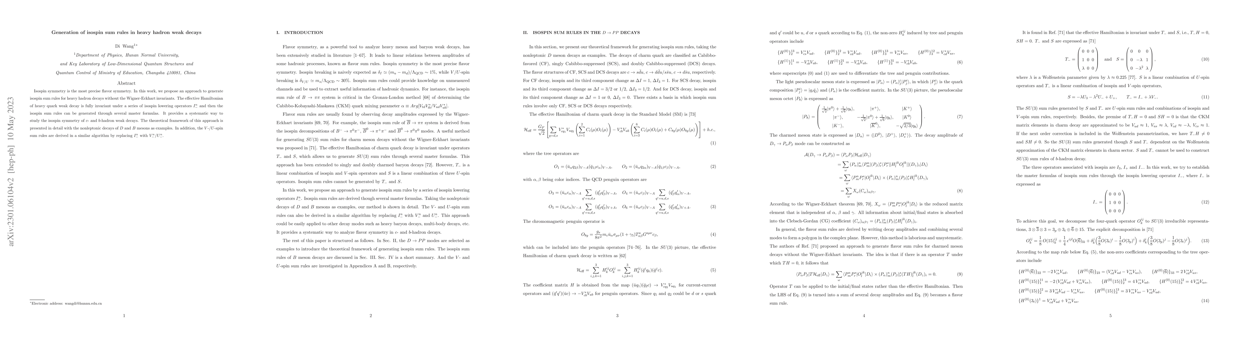 Thumbnail for Generation of isospin sum rules in heavy hadron weak decays