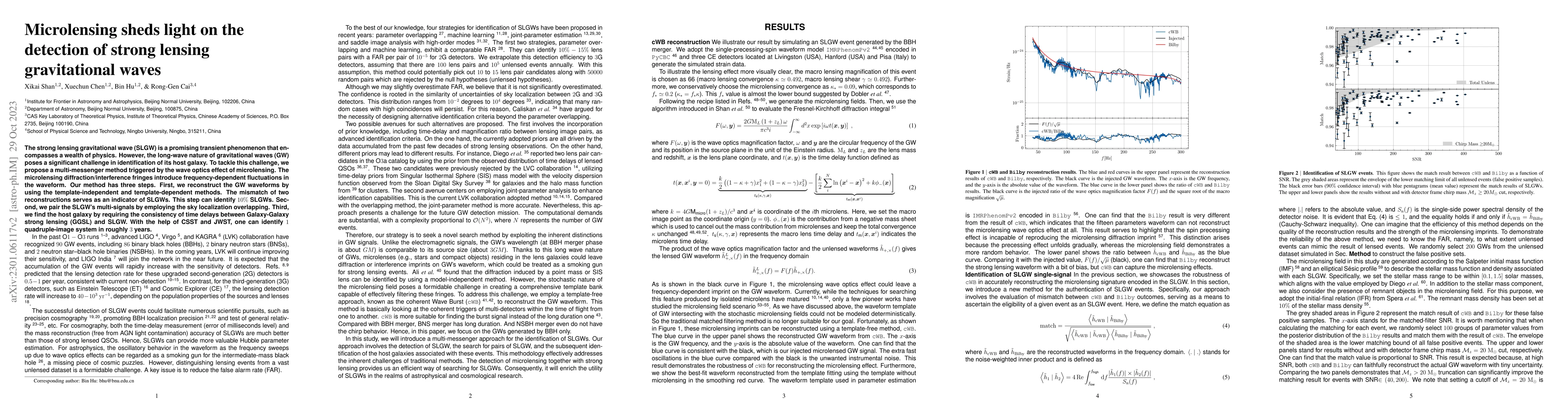 Thumbnail for Microlensing sheds light on the detection of strong lensing
  gravitational waves