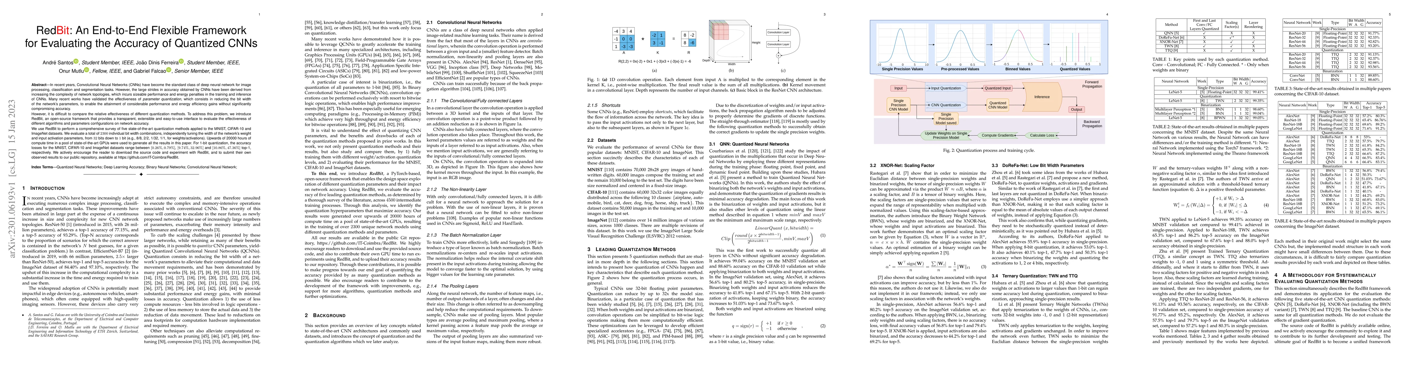 Thumbnail for RedBit: An End-to-End Flexible Framework for Evaluating the Accuracy of
  Quantized CNNs