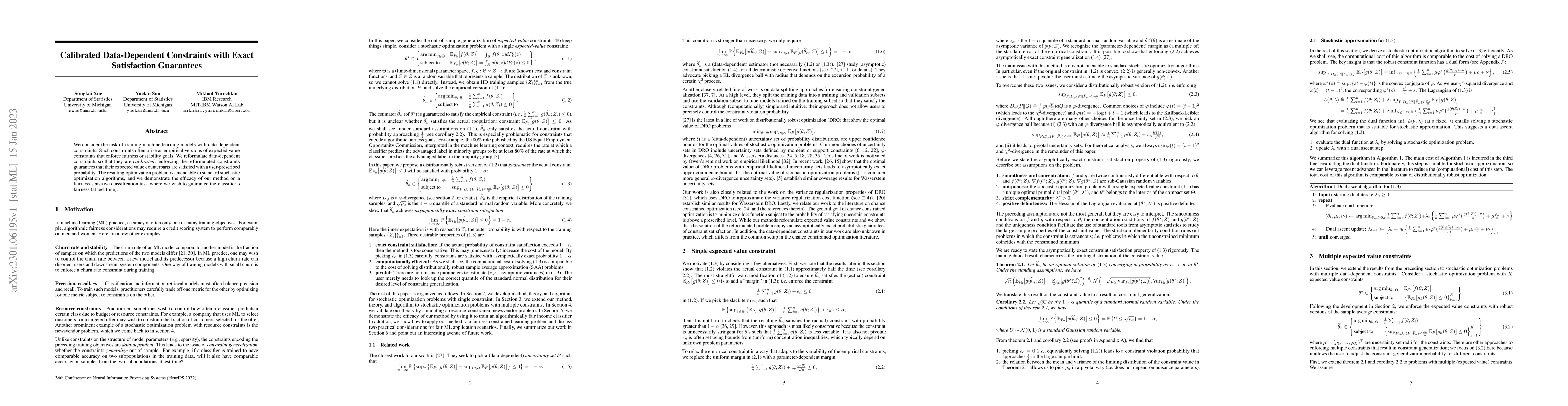 Thumbnail for Calibrated Data-Dependent Constraints with Exact Satisfaction Guarantees