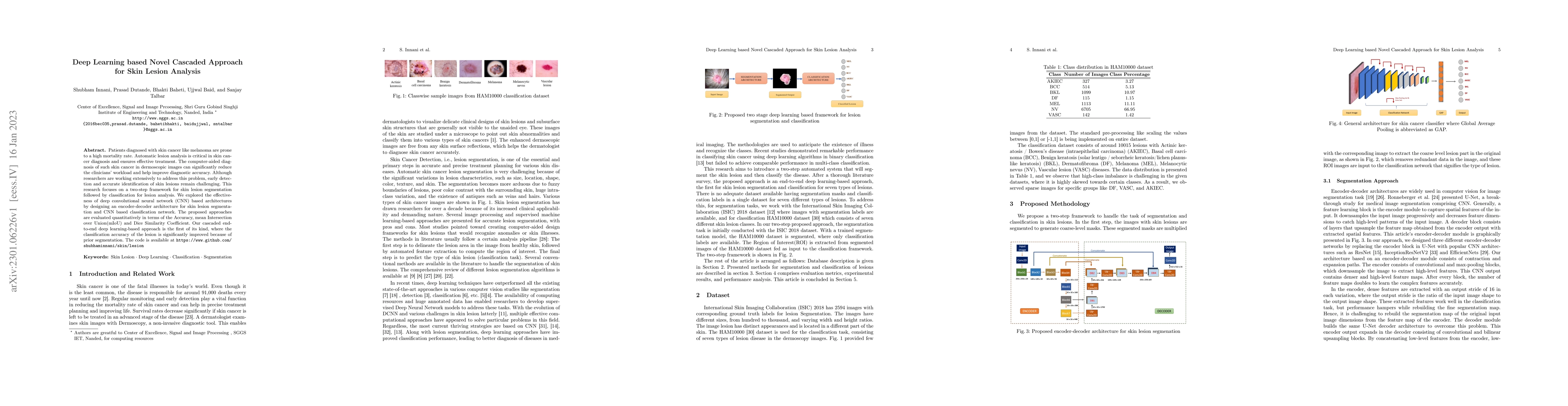 Thumbnail for Deep Learning based Novel Cascaded Approach for Skin Lesion Analysis