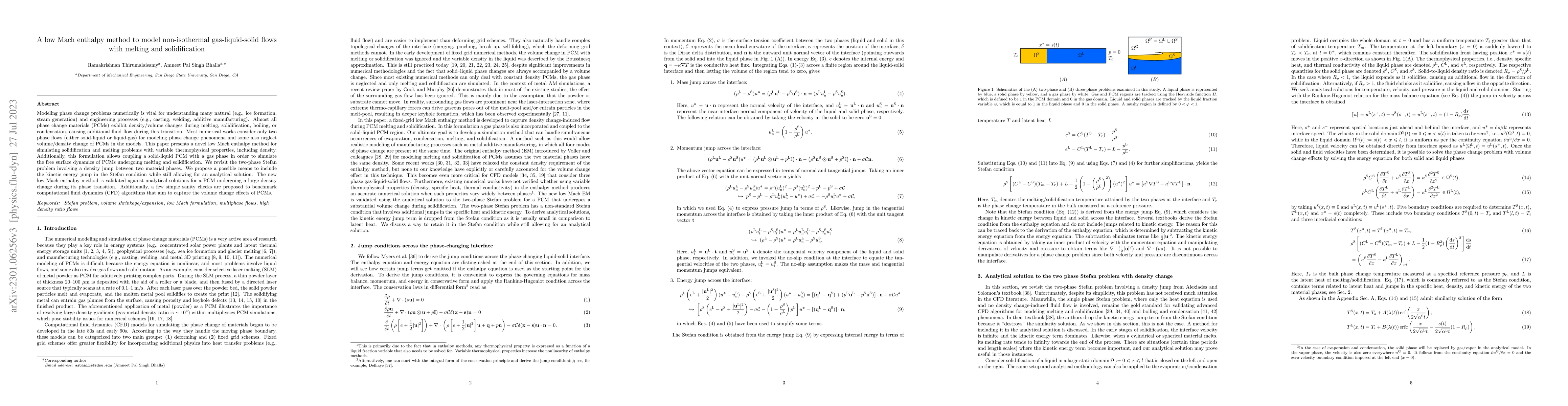 Thumbnail for A low Mach enthalpy method to model non-isothermal gas-liquid-solid
  flows with melting and solidification