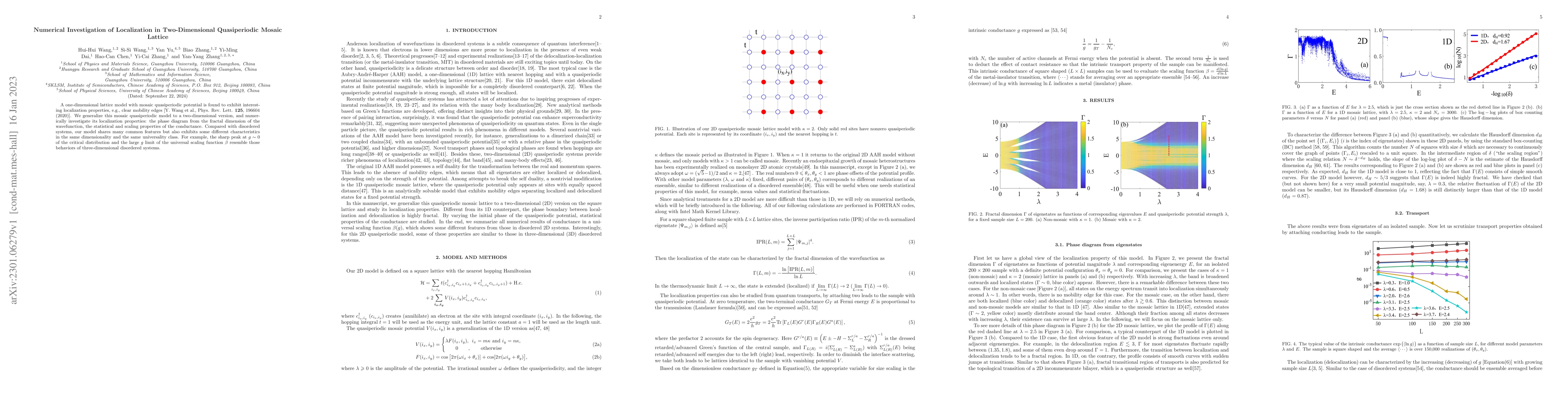 Thumbnail for Numerical Investigation of Localization in Two-Dimensional Quasiperiodic
  Mosaic Lattice