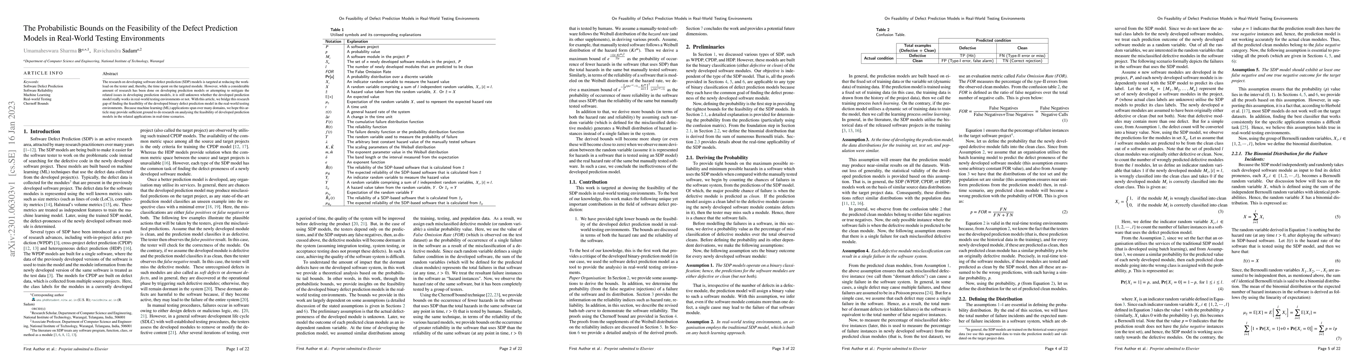 Thumbnail for The Probabilistic Bounds on the Feasibility of the Defect Prediction
  Models in Real-World Testing Environments