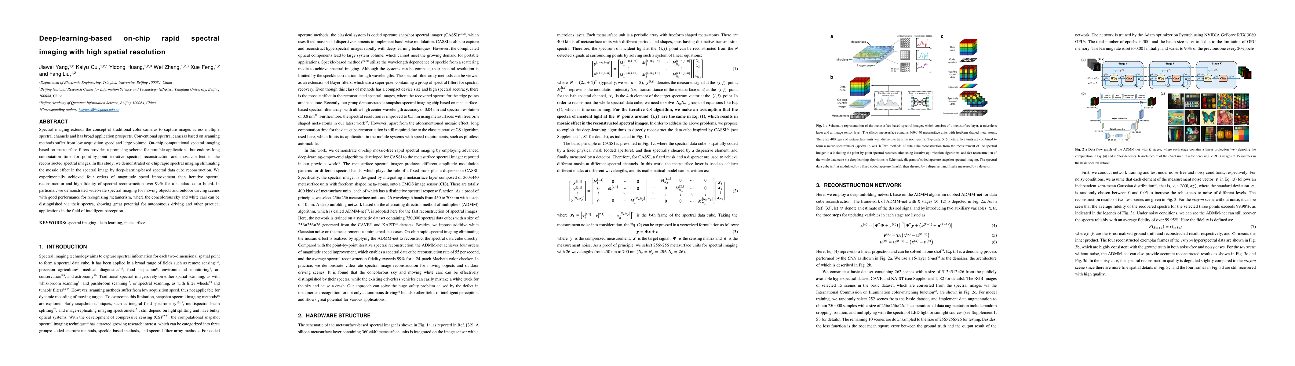 Thumbnail for Deep-learning-based on-chip rapid spectral imaging with high spatial
  resolution