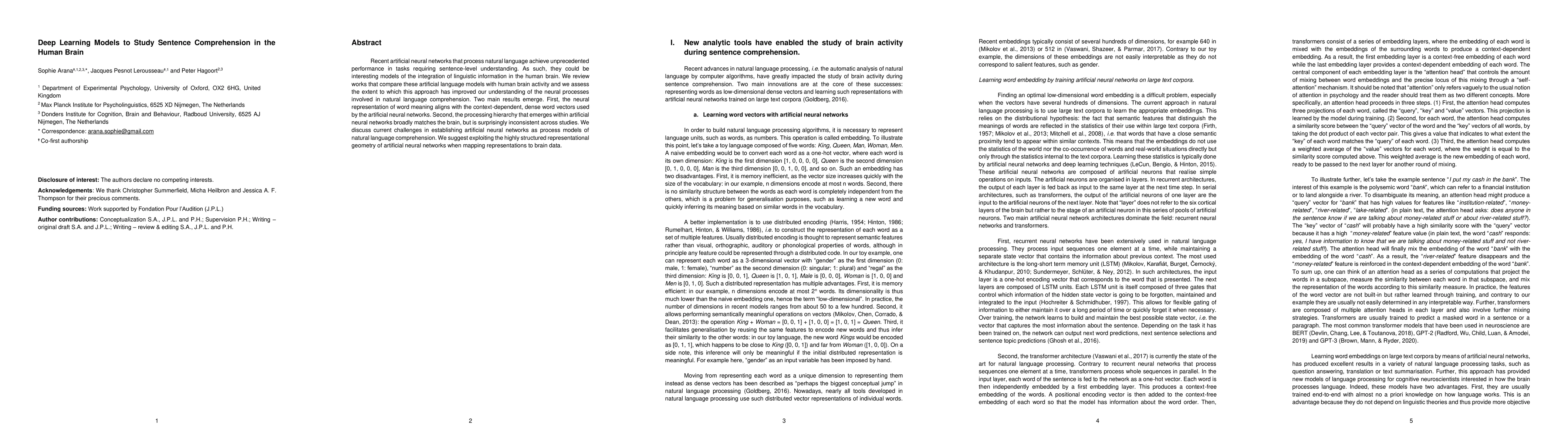 Thumbnail for Deep Learning Models to Study Sentence Comprehension in the Human Brain