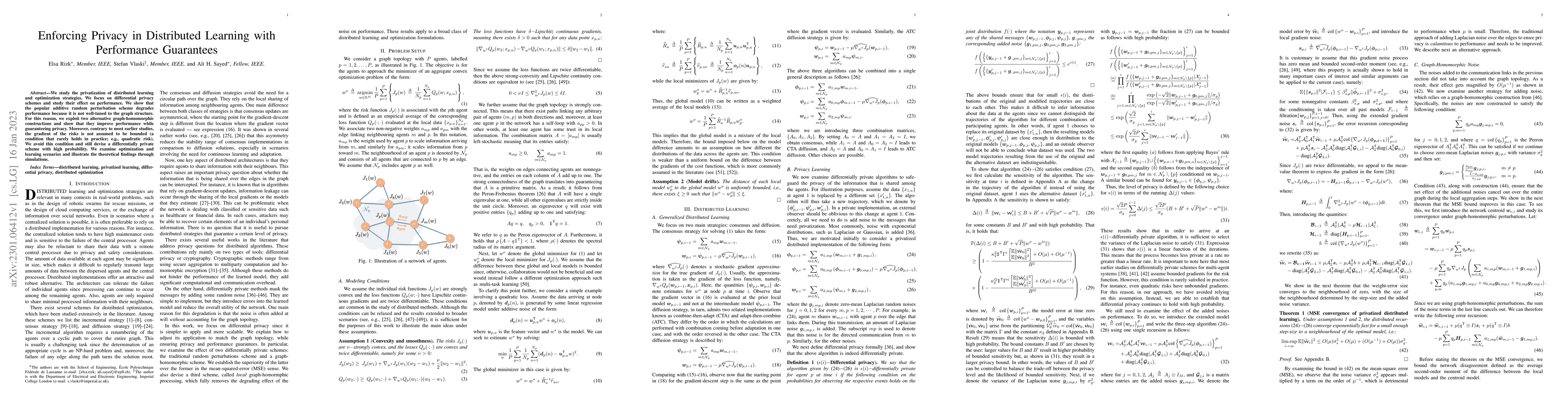 Thumbnail for Enforcing Privacy in Distributed Learning with Performance Guarantees