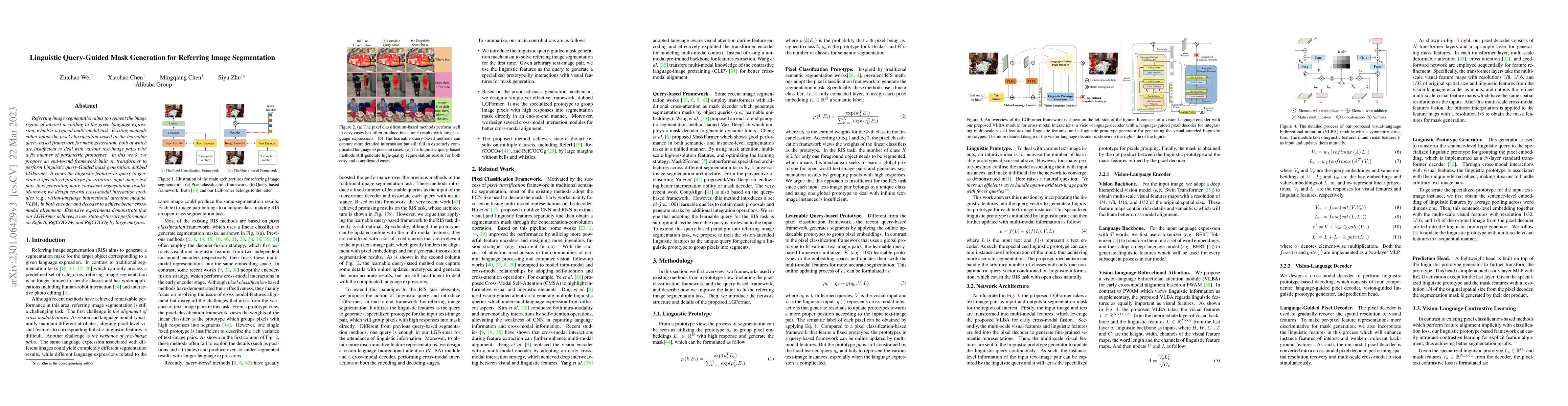 Thumbnail for Linguistic Query-Guided Mask Generation for Referring Image Segmentation