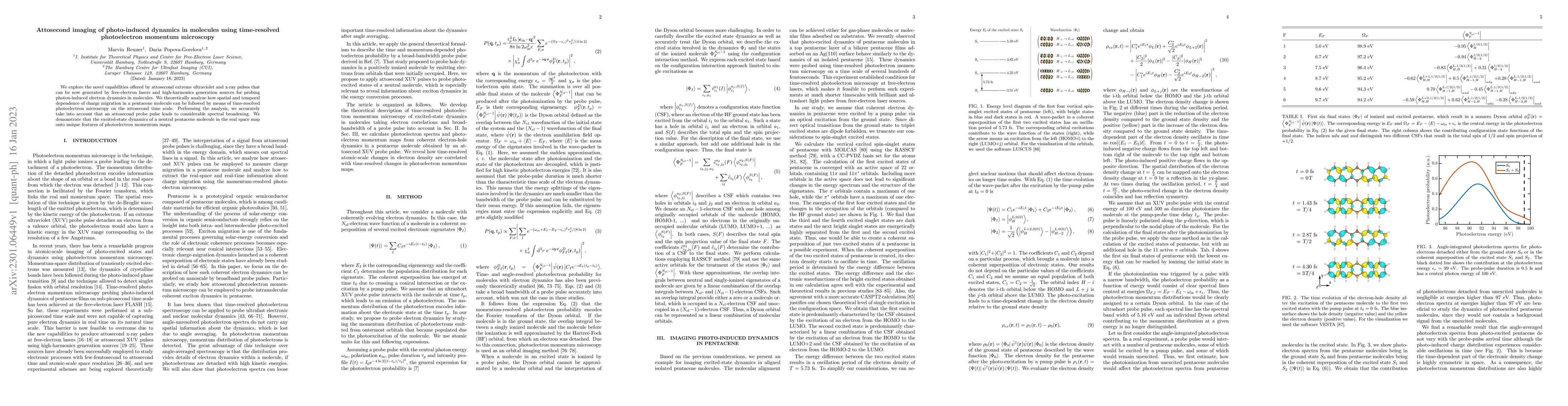 Thumbnail for Attosecond imaging of photo-induced dynamics in molecules using
  time-resolved photoelectron momentum microscopy