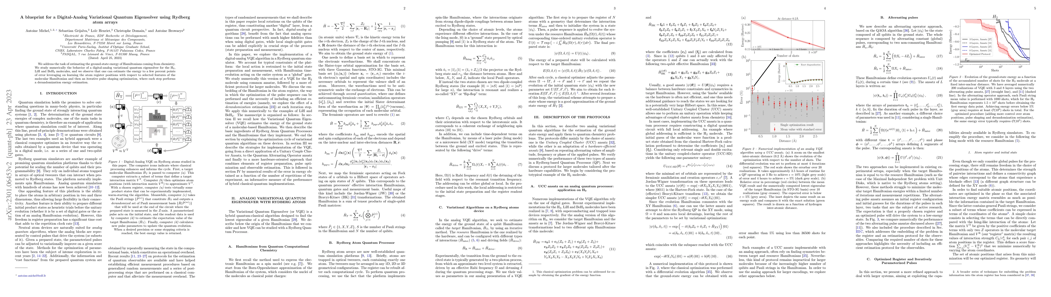 Thumbnail for A blueprint for a Digital-Analog Variational Quantum Eigensolver using
  Rydberg atom arrays