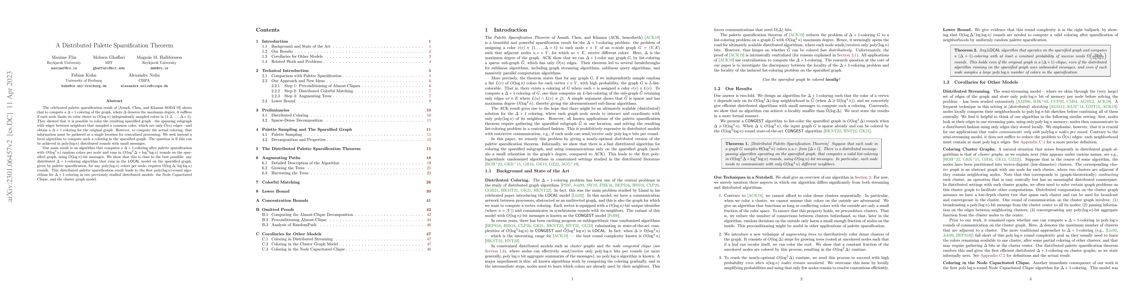 Thumbnail for A Distributed Palette Sparsification Theorem