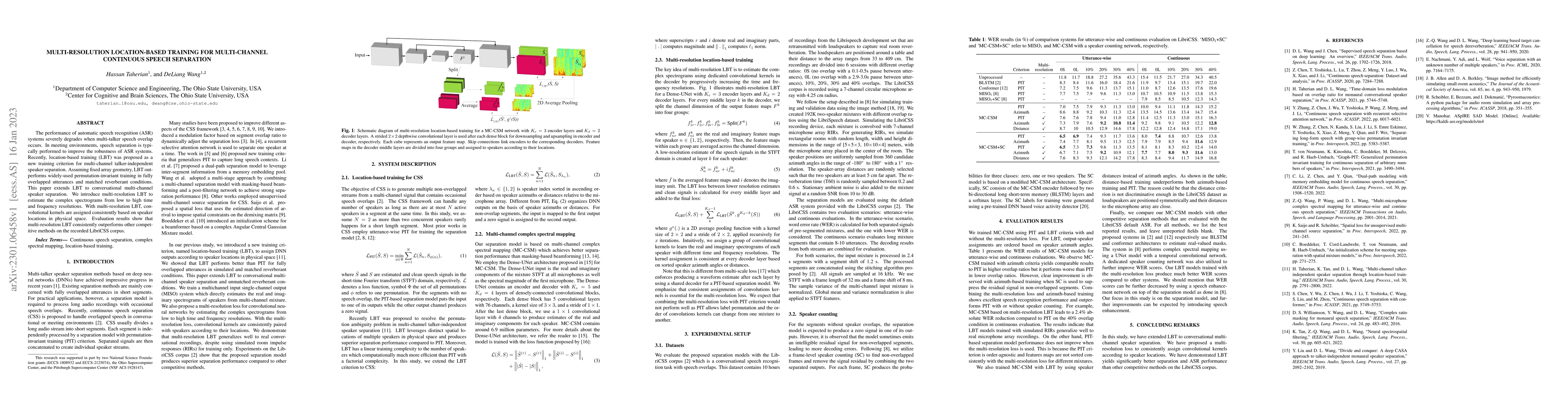 Thumbnail for Multi-resolution location-based training for multi-channel continuous
  speech separation