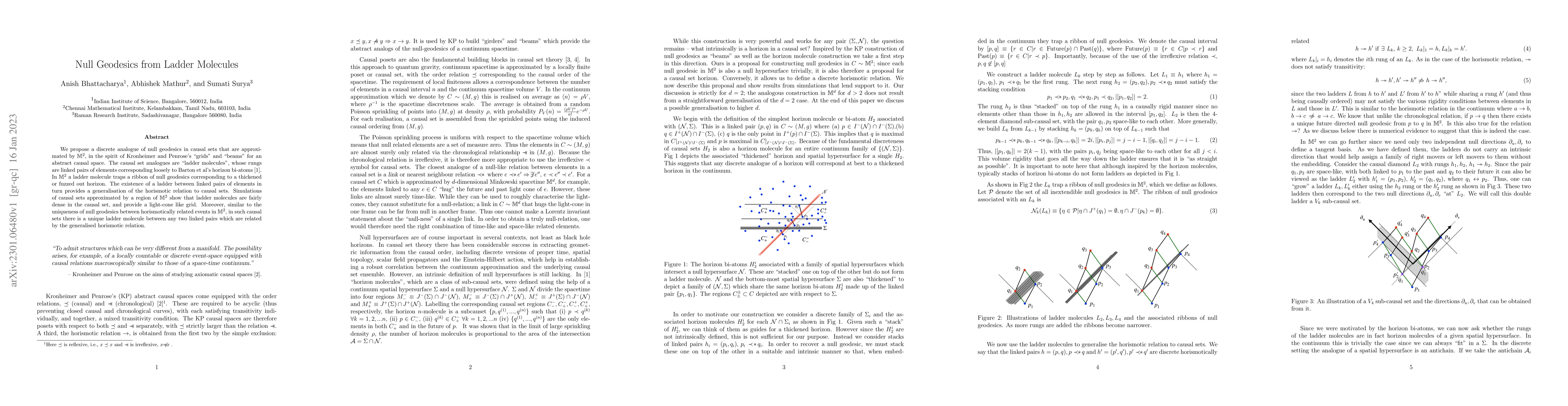 Thumbnail for Null Geodesics from Ladder Molecules