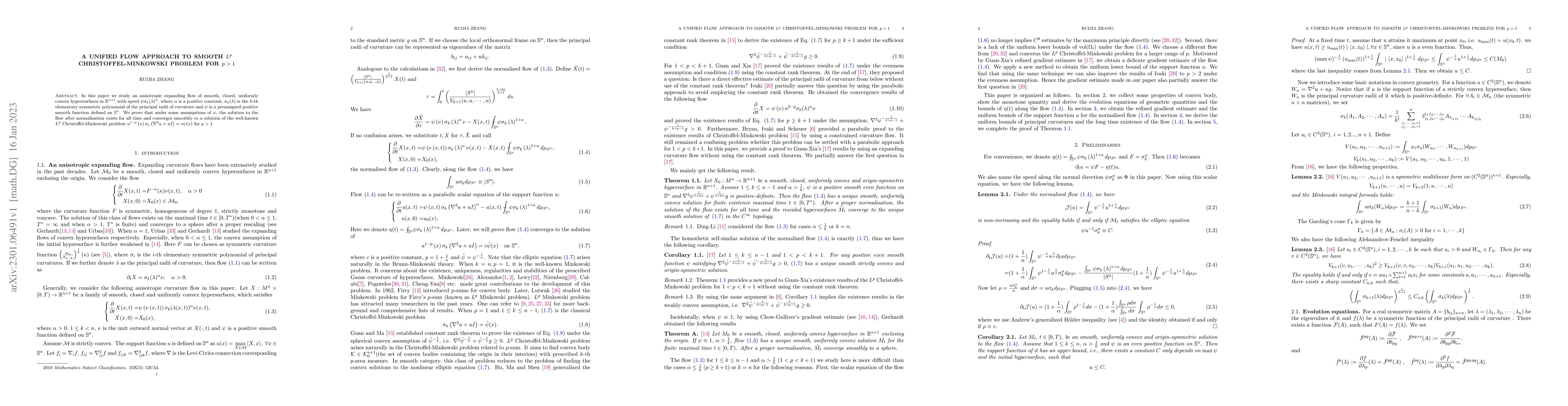 Thumbnail for A unified flow approach to smooth $L^p$ Christoffel-Minkowski problem
  for $p>1$
