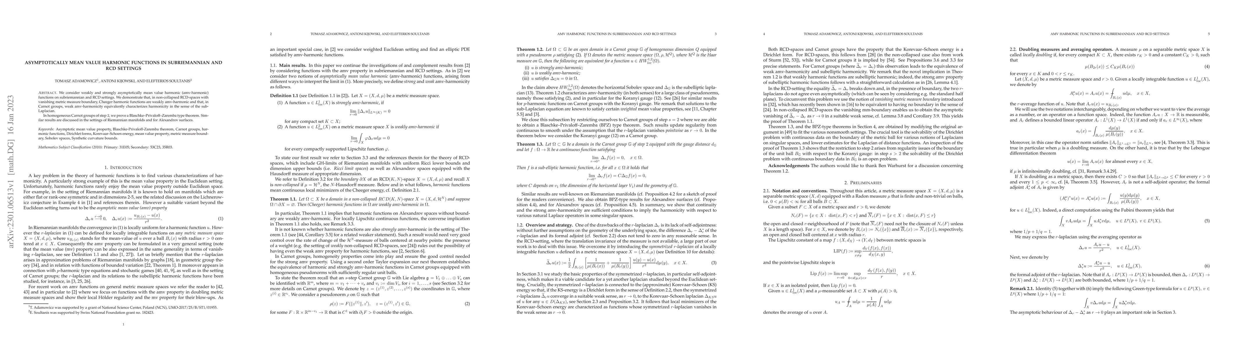 Thumbnail for Asymptotically mean value harmonic functions in sub-Riemannian and RCD
  settings