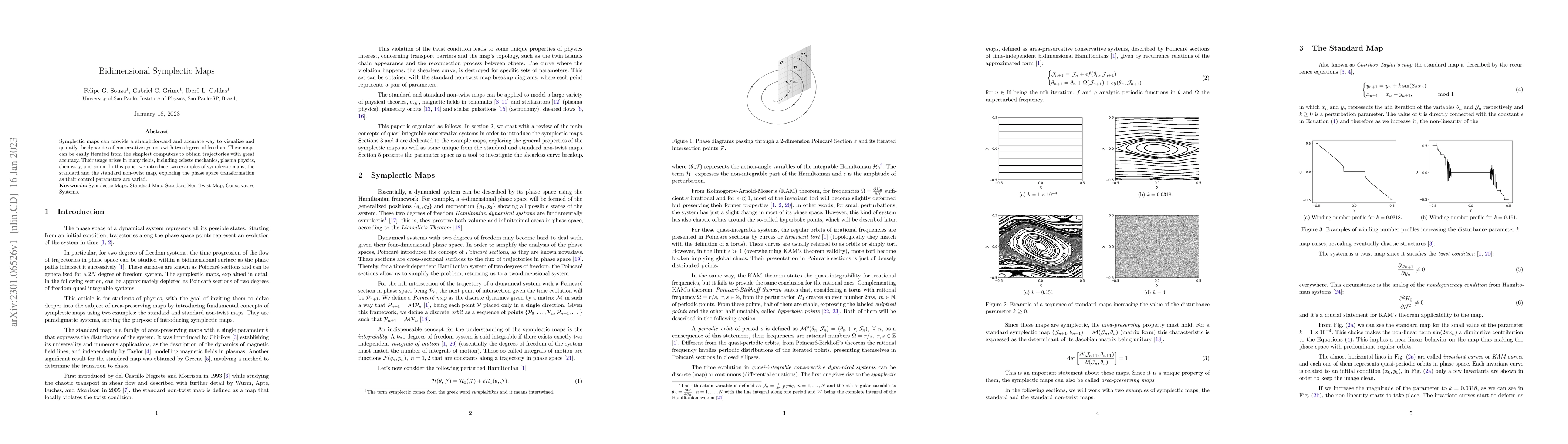 Thumbnail for Bidimensional Symplectic Maps