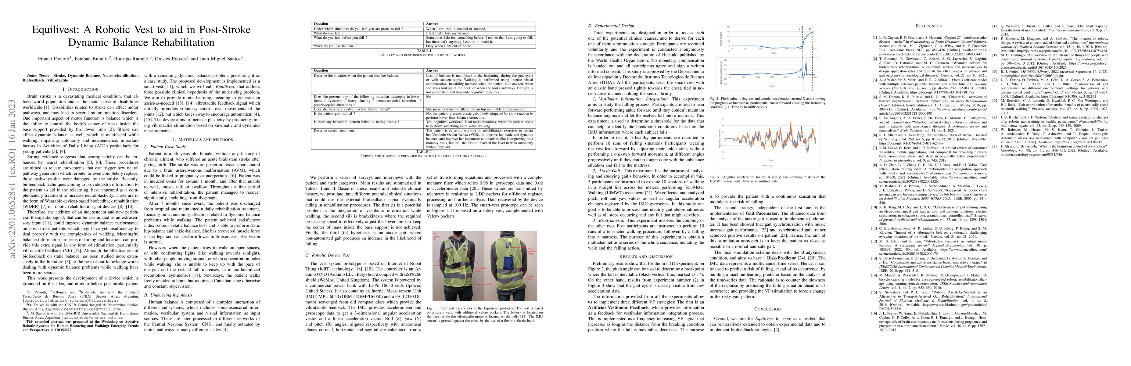 Thumbnail for Equilivest: A Robotic Vest to aid in Post-Stroke Dynamic Balance
  Rehabilitation