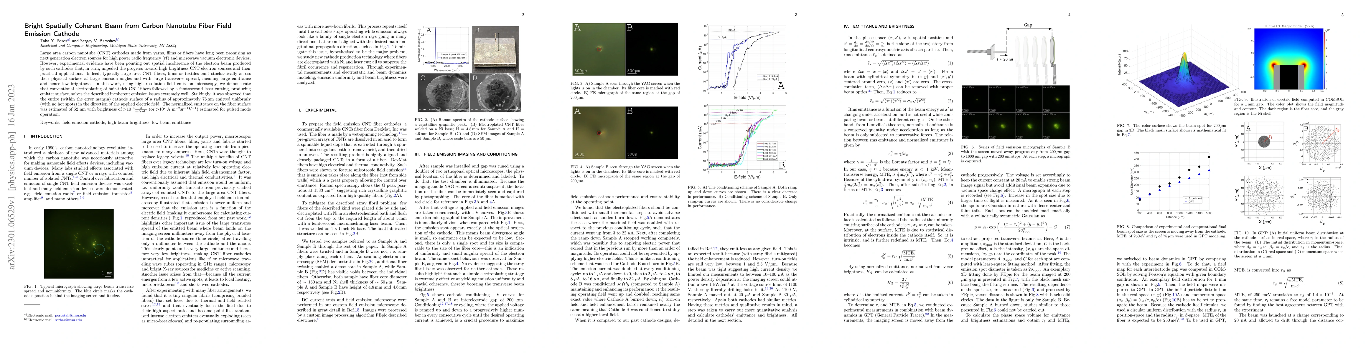 Thumbnail for Bright Spatially Coherent Beam from Carbon Nanotube Fiber Field Emission
  Cathode