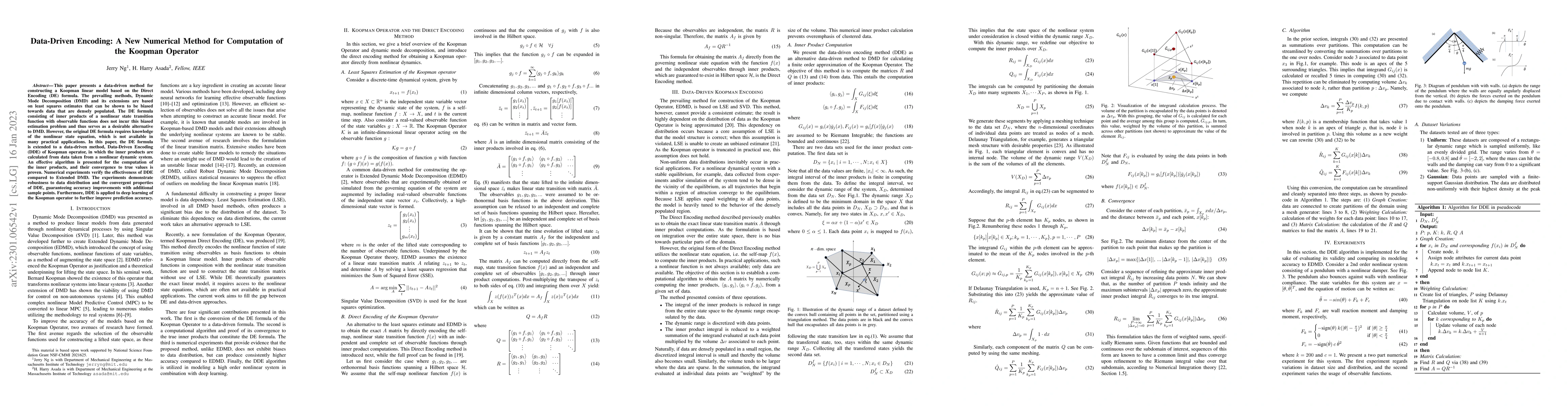 Thumbnail for Data-Driven Encoding: A New Numerical Method for Computation of the
  Koopman Operator
