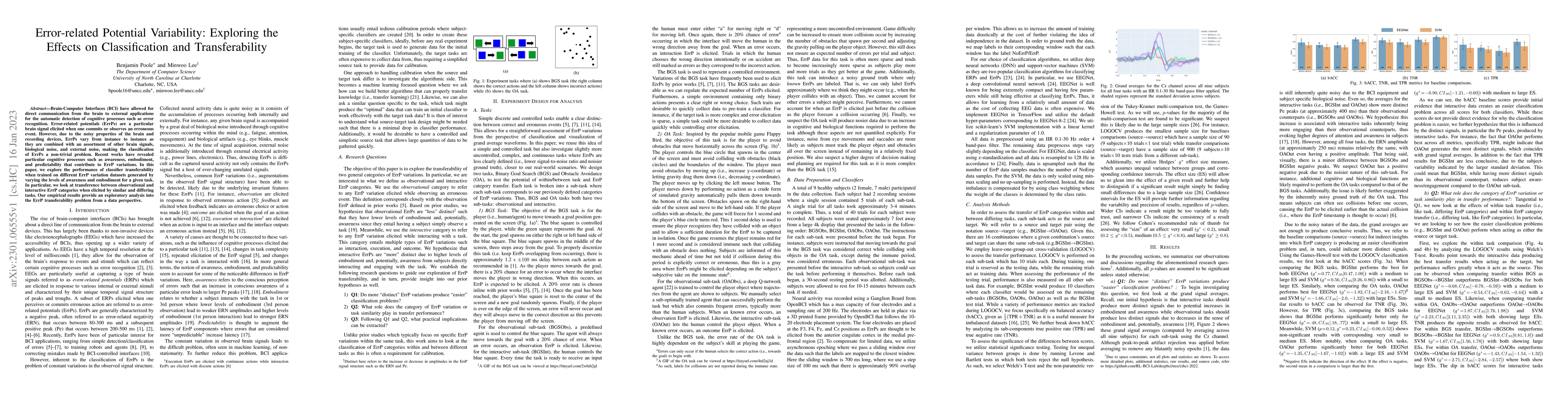 Thumbnail for Error-related Potential Variability: Exploring the Effects on
  Classification and Transferability