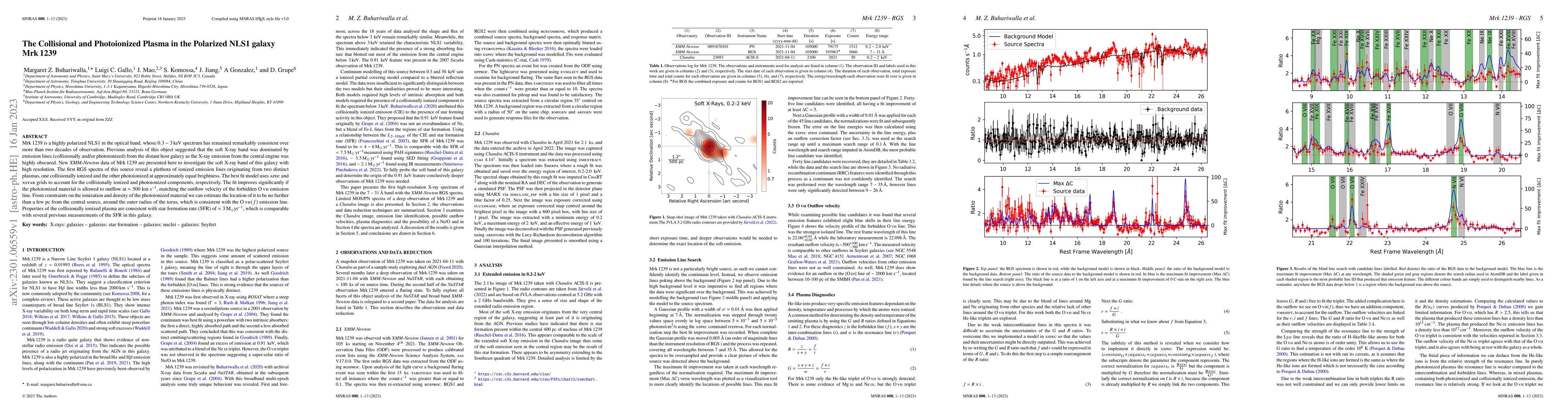 Thumbnail for The Collisional and Photoionized Plasma in the Polarized NLS1 galaxy Mrk
  1239