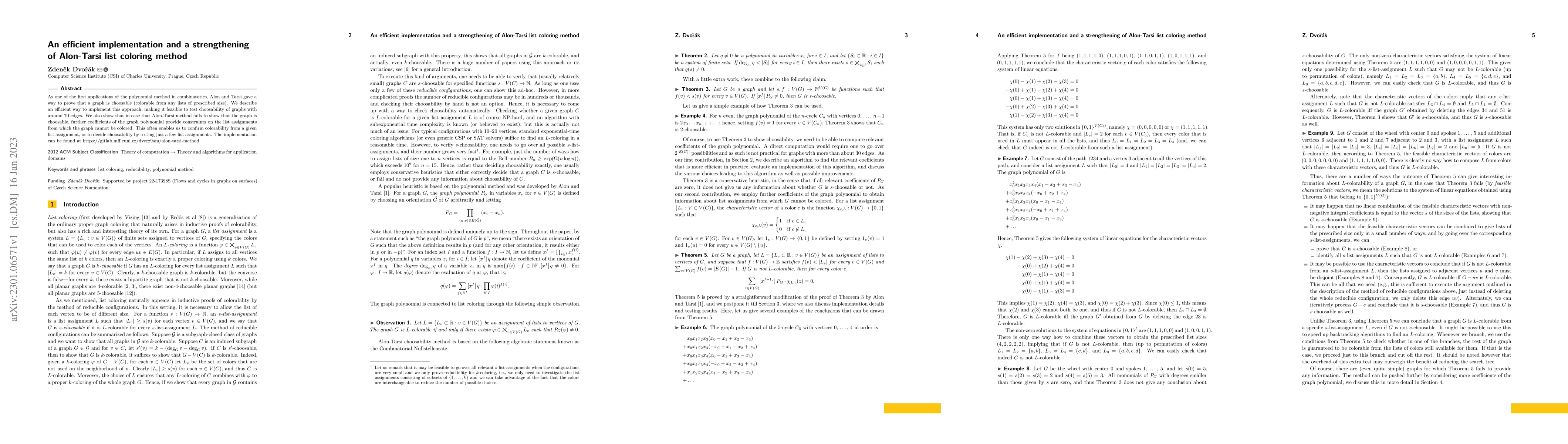 Thumbnail for An efficient implementation and a strengthening of Alon-Tarsi list
  coloring method