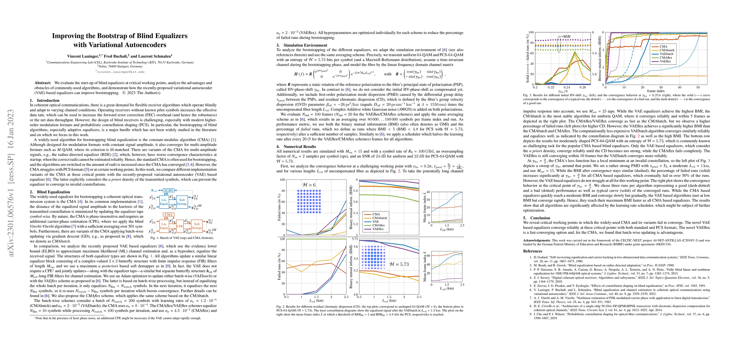 Thumbnail for Improving the Bootstrap of Blind Equalizers with Variational
  Autoencoders