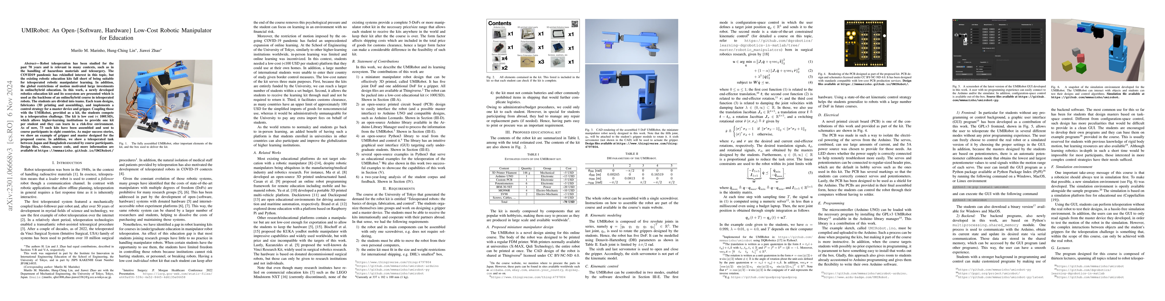 Thumbnail for UMIRobot: An Open-{Software, Hardware} Low-Cost Robotic Manipulator for
  Education