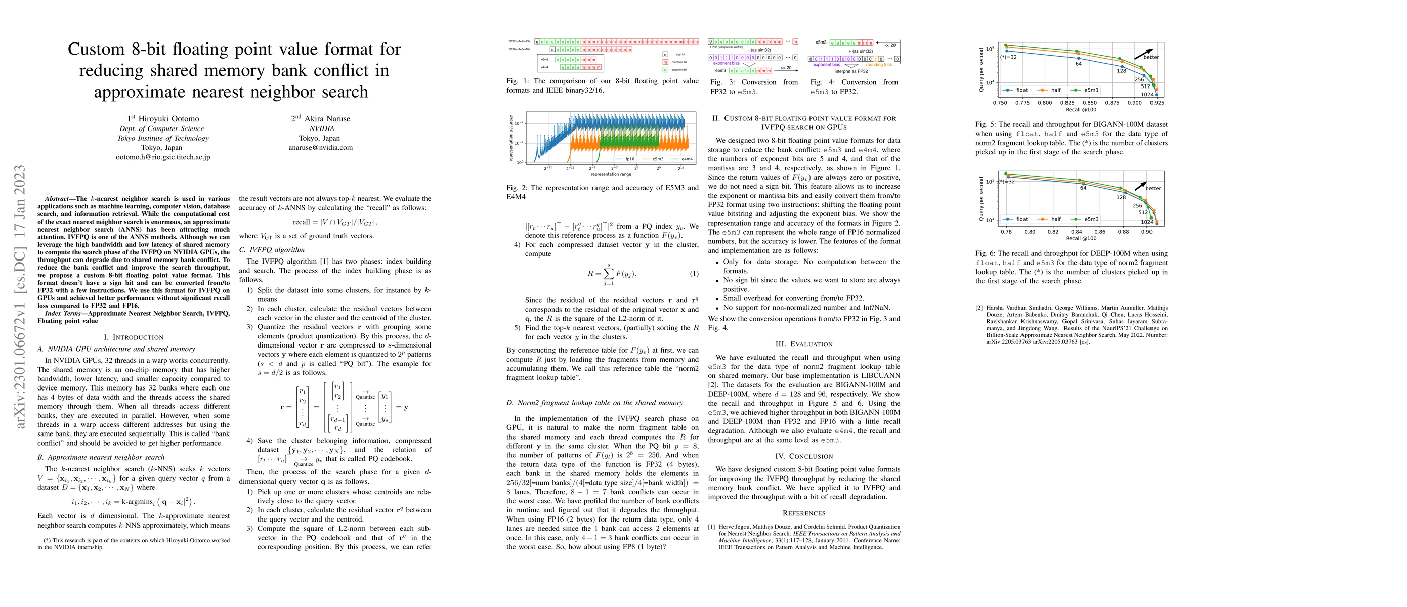 Thumbnail for Custom 8-bit floating point value format for reducing shared memory bank
  conflict in approximate nearest neighbor search