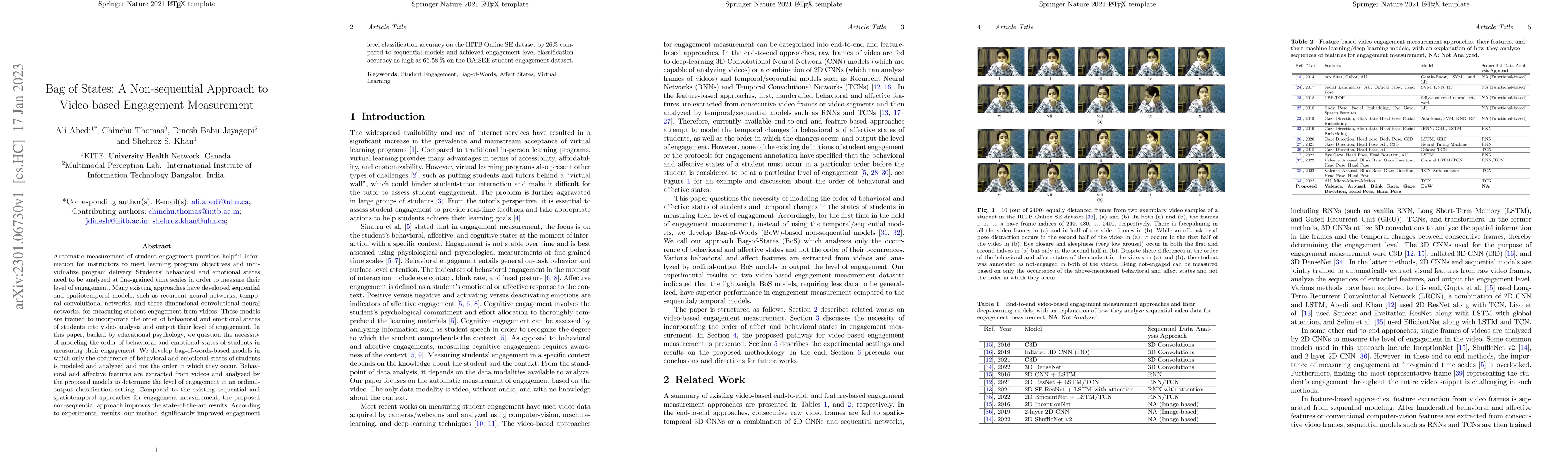 Thumbnail for Bag of States: A Non-sequential Approach to Video-based Engagement
  Measurement