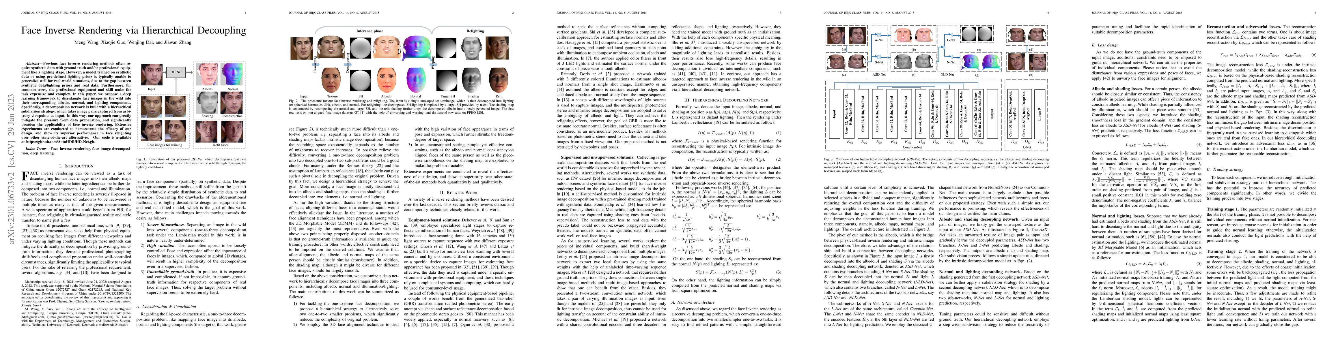 Thumbnail for Face Inverse Rendering via Hierarchical Decoupling