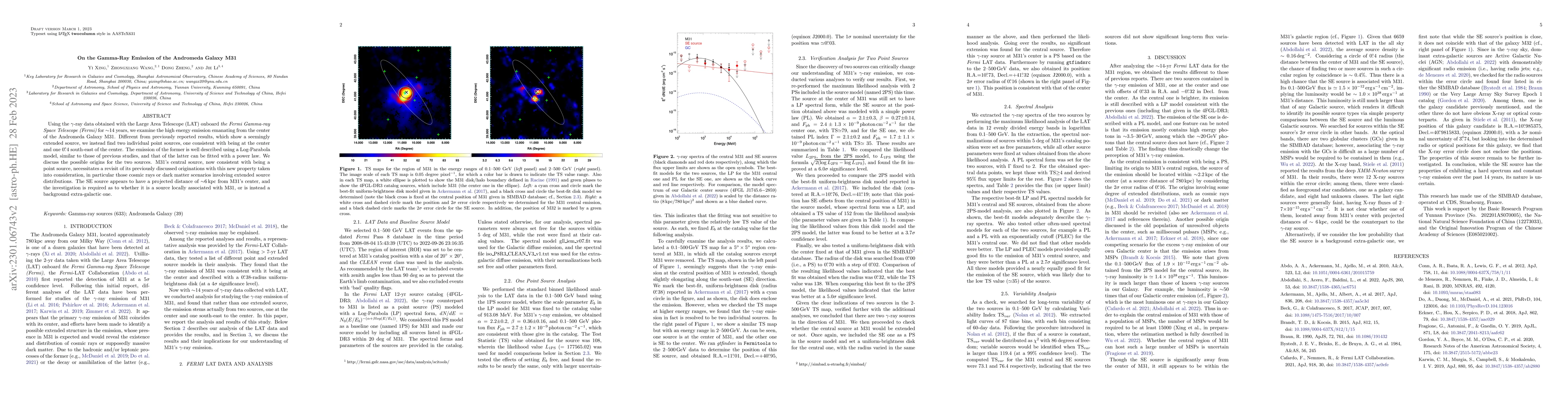 Thumbnail for On the Gamma-Ray Emission of the Andromeda Galaxy M31