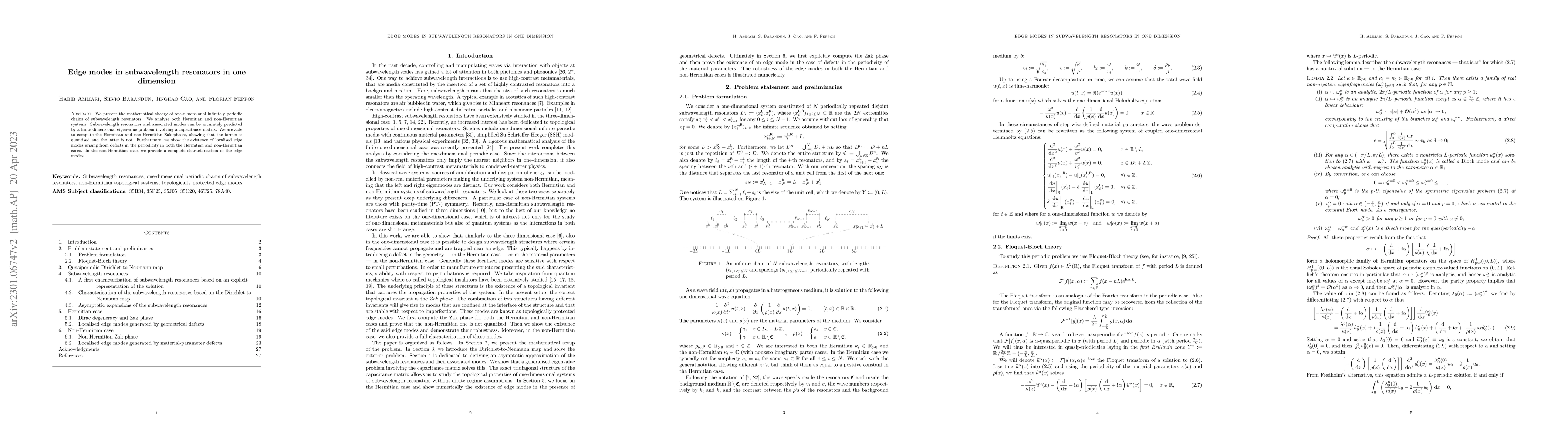 Thumbnail for Edge modes in subwavelength resonators in one dimension