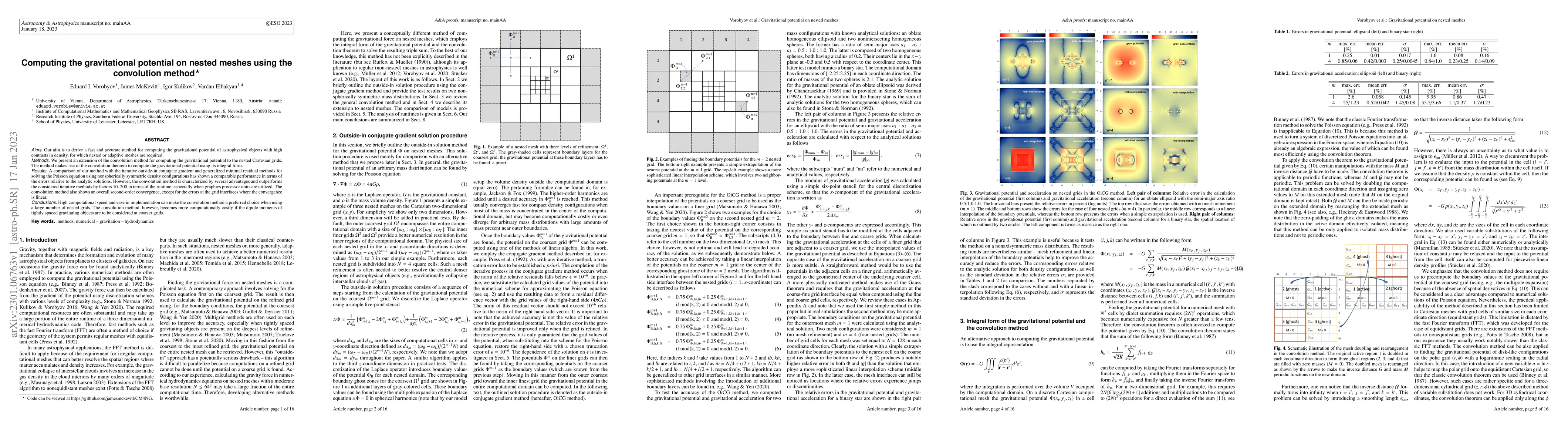 Thumbnail for Computing the gravitational potential on nested meshes using the
  convolution method