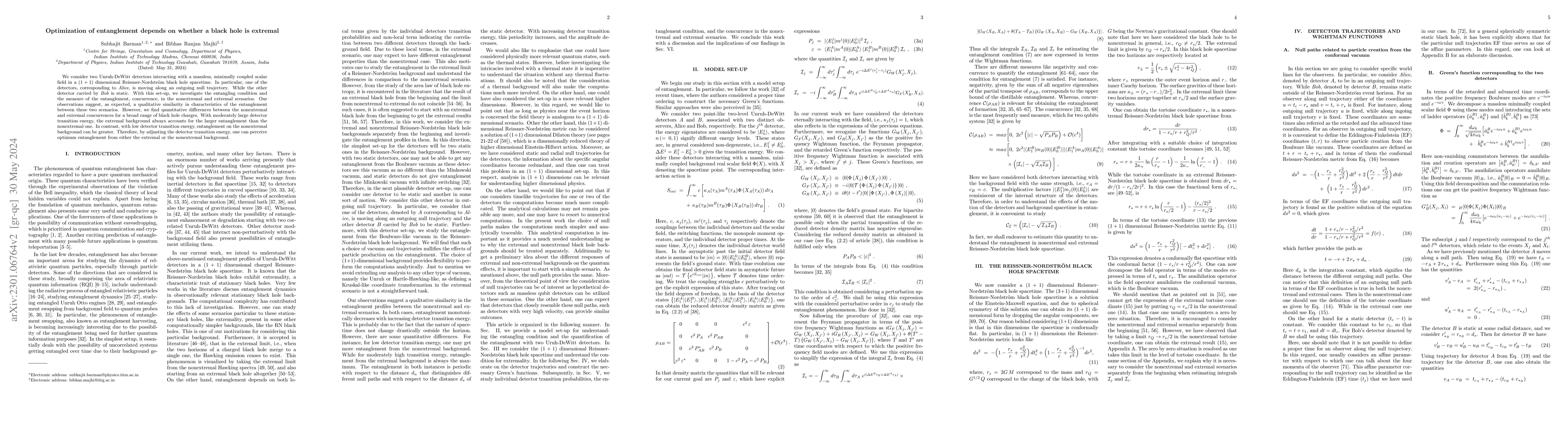 Thumbnail for Optimization of entanglement depends on whether a black hole is extremal