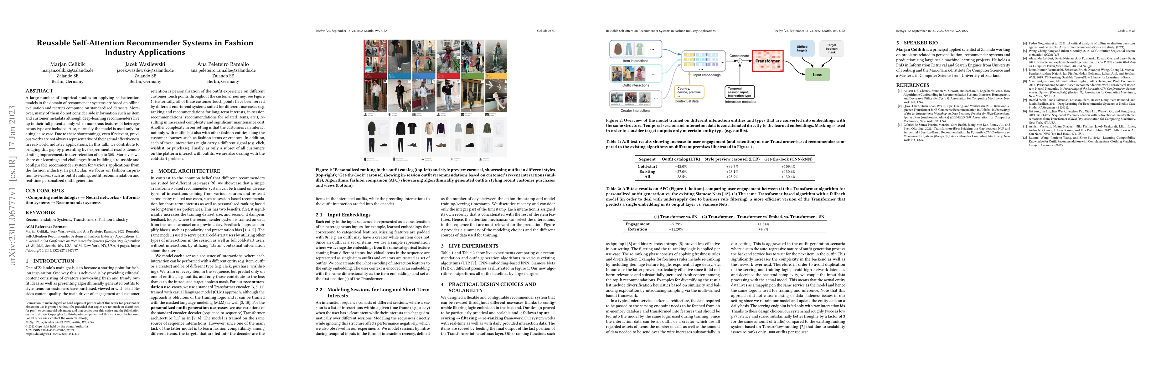 Thumbnail for Reusable Self-Attention Recommender Systems in Fashion Industry
  Applications